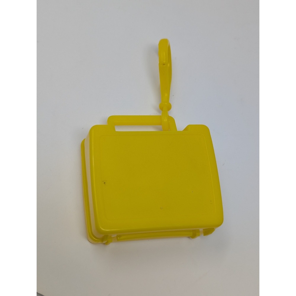 Vintage 1999 Flix Dexter's Laboratory Mini Lunchbox Keychain Plastic Yellow 2.5" - Picture 3 of 7
